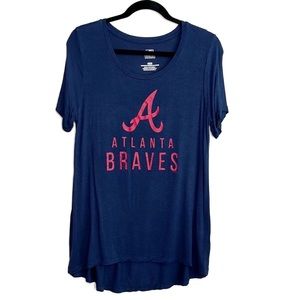 Atlanta Braves Genuine Merchandise blue and red slouchy long tee size Medium